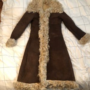 Vintage 70s Fur & Suede Coat/Penny Lane Coat